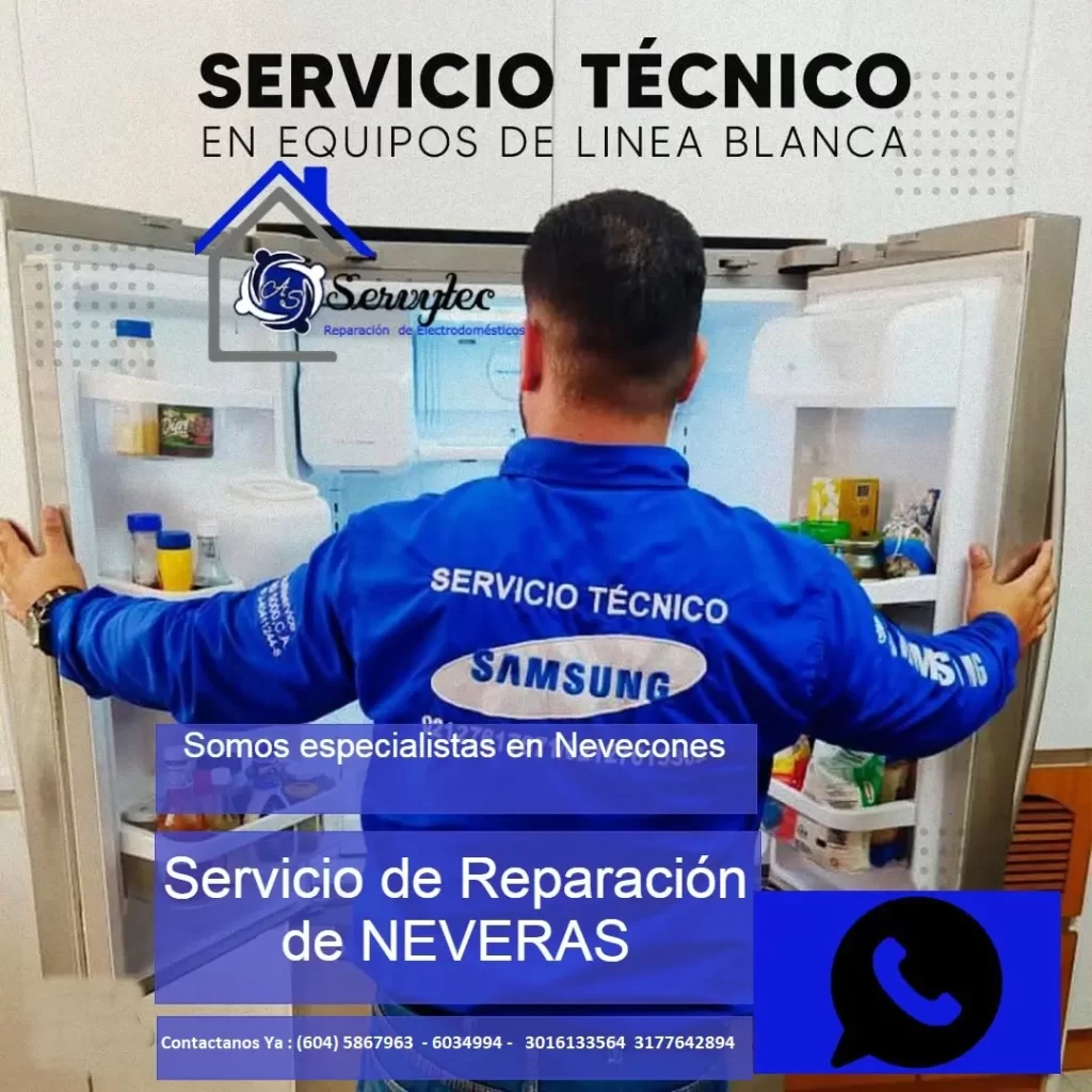 Mantenimiento de Neveras Samsung en Sabaneta