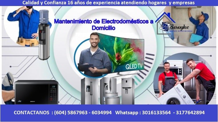 Mantenimiento de electrodomésticos en Bello