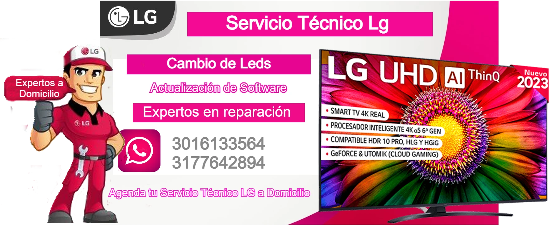 Reparación de Televisores Lg en Unicentro